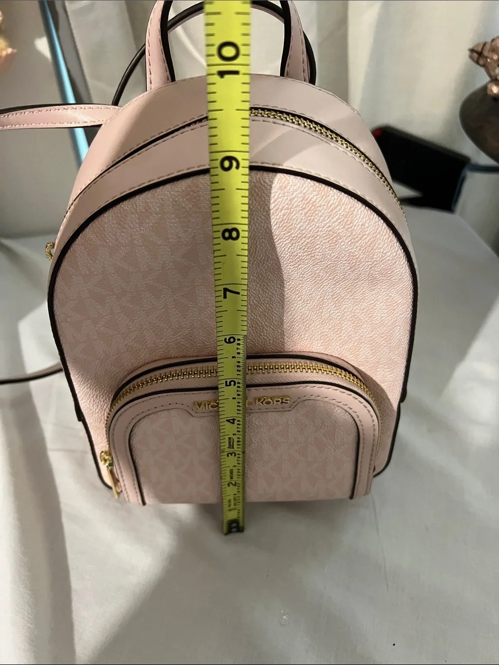 Michael Kors Blush Pink Mini Backpack with Gold Hardware